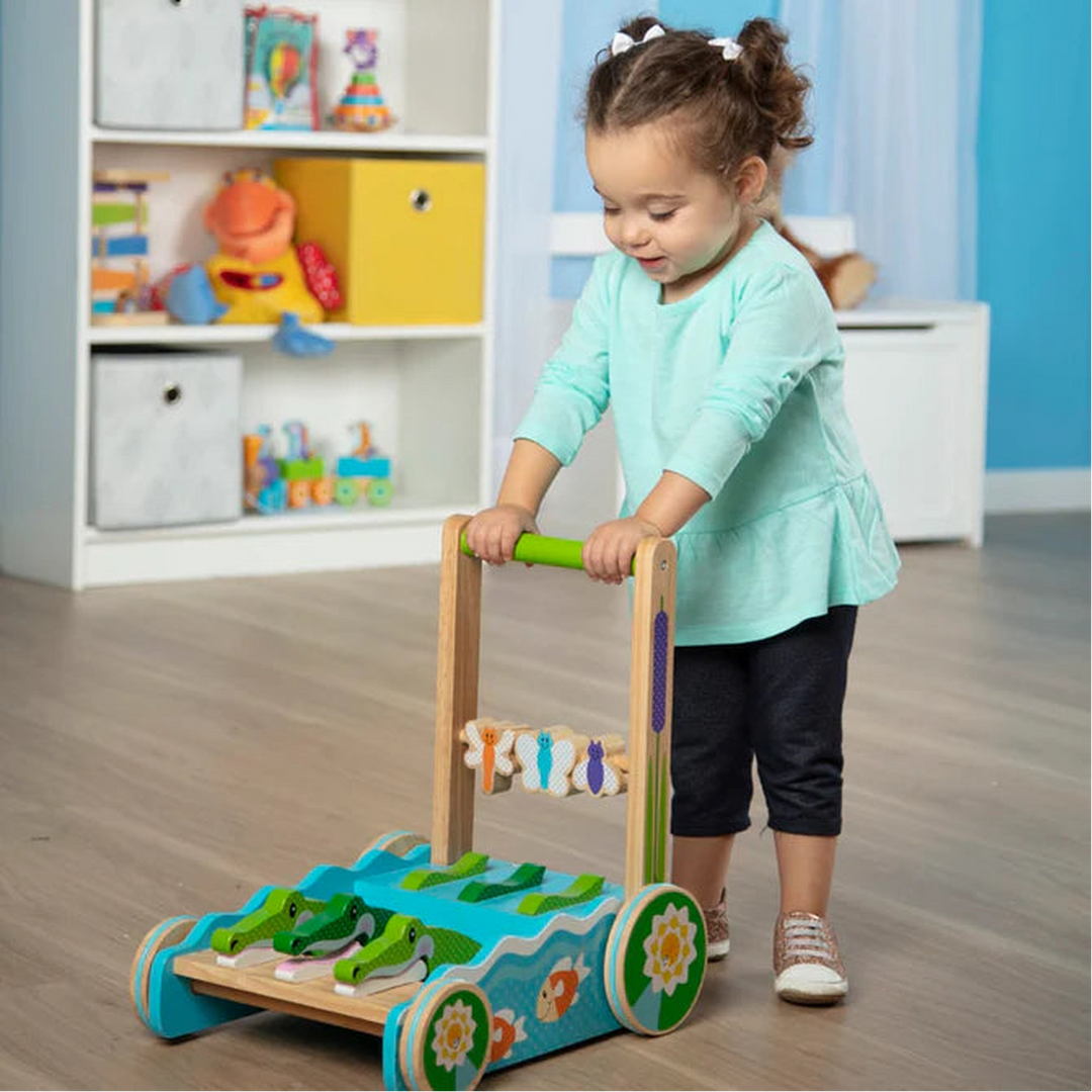 Melissa &amp; Doug First Play - Chomp and Clack Alligator Push Toy