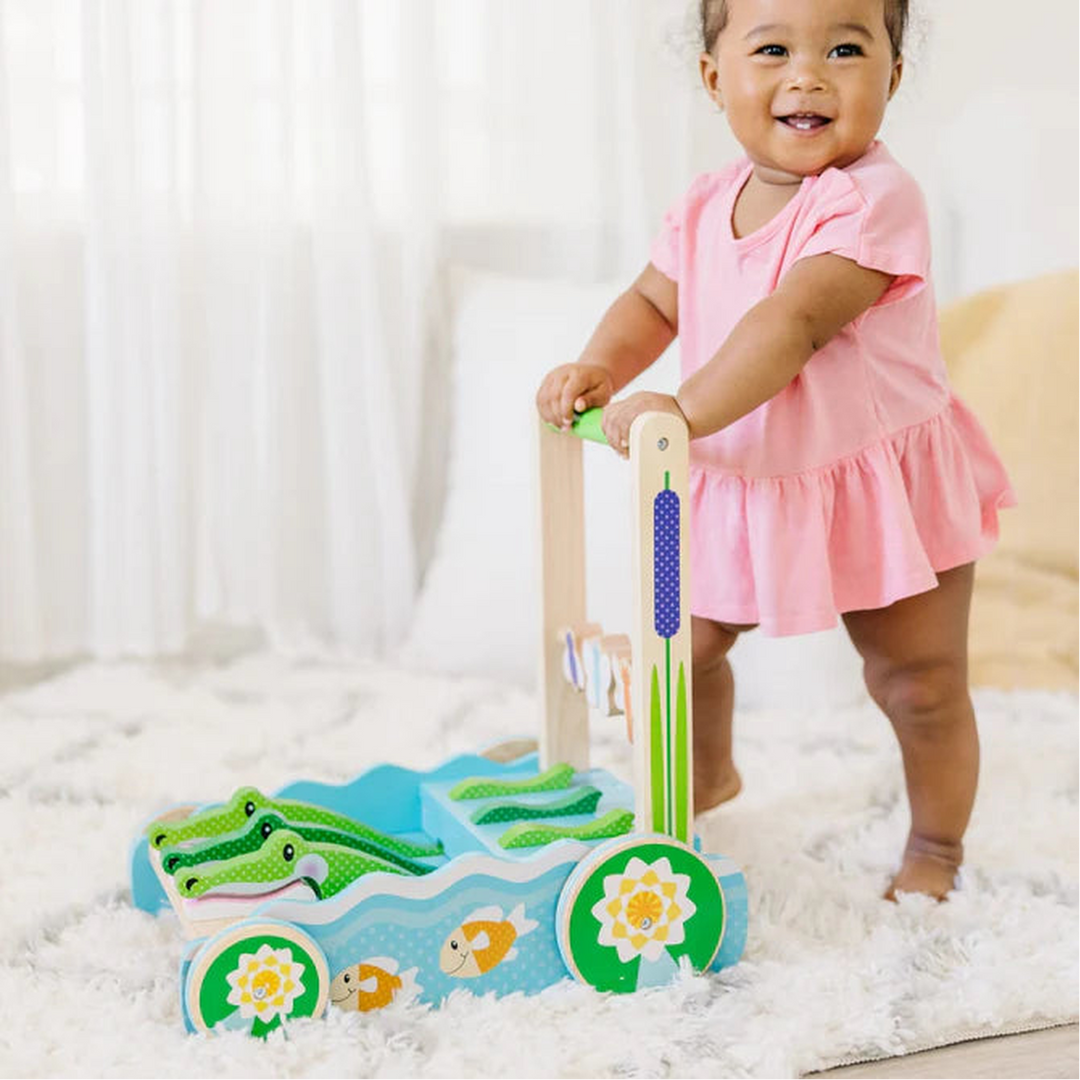 Melissa &amp; Doug First Play - Chomp and Clack Alligator Push Toy