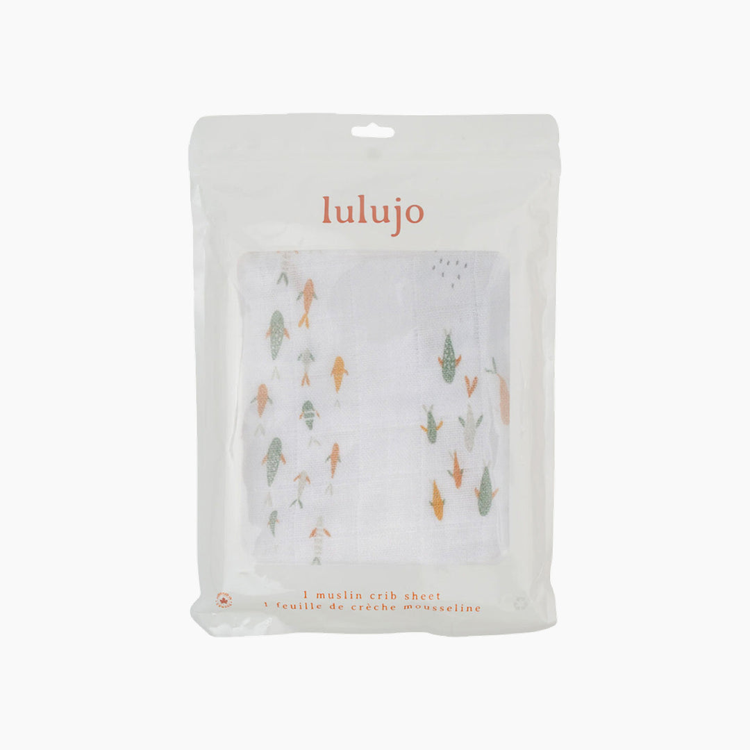Lulujo Fish Crib Sheet