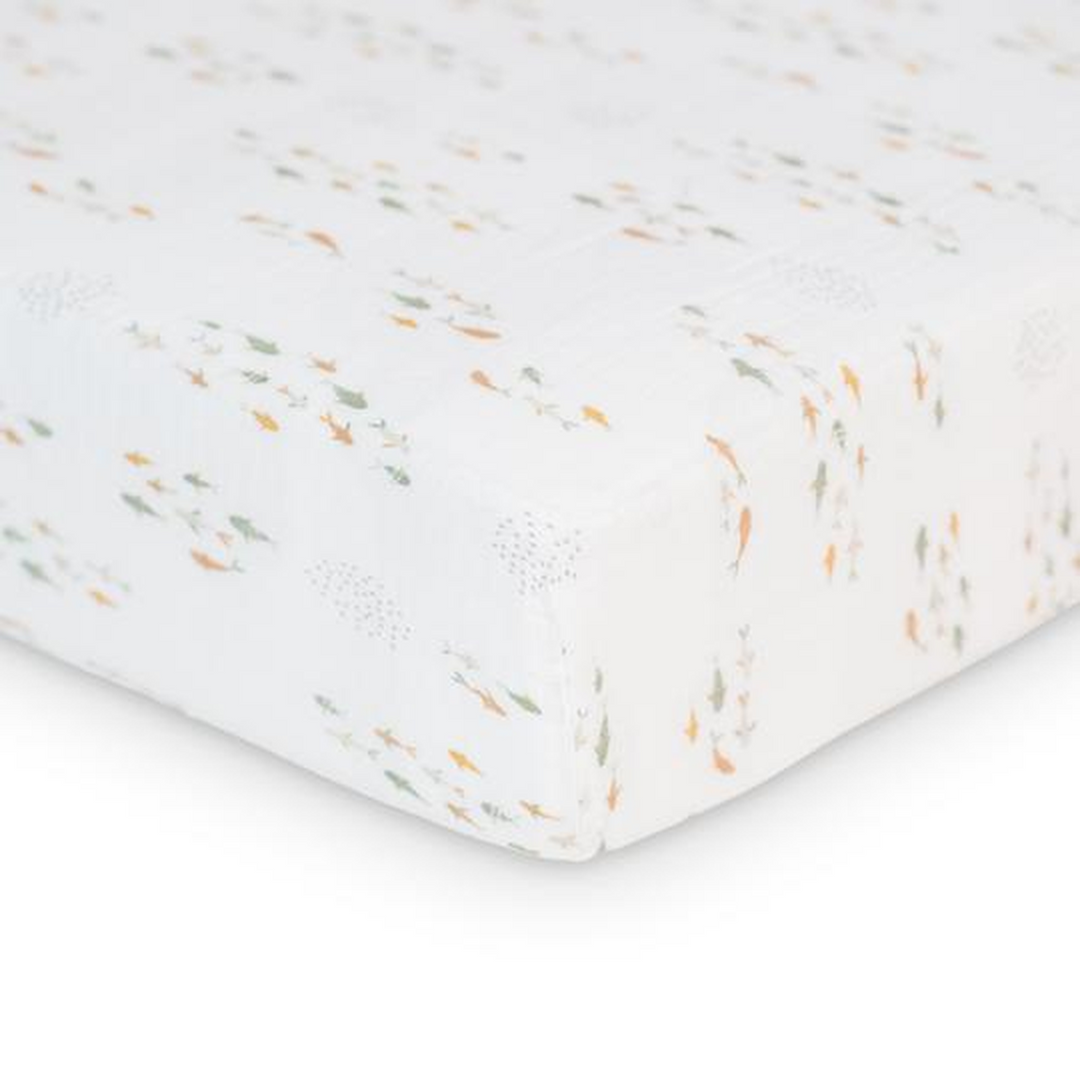 Lulujo Fish Crib Sheet