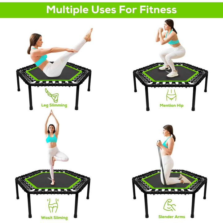 Cottinch Fitness Trampoline with Adjustable Handle