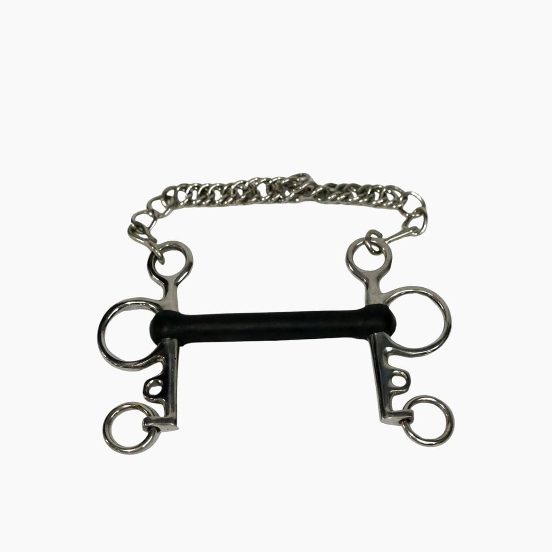 Flat Palate Elastic Pelham Bit