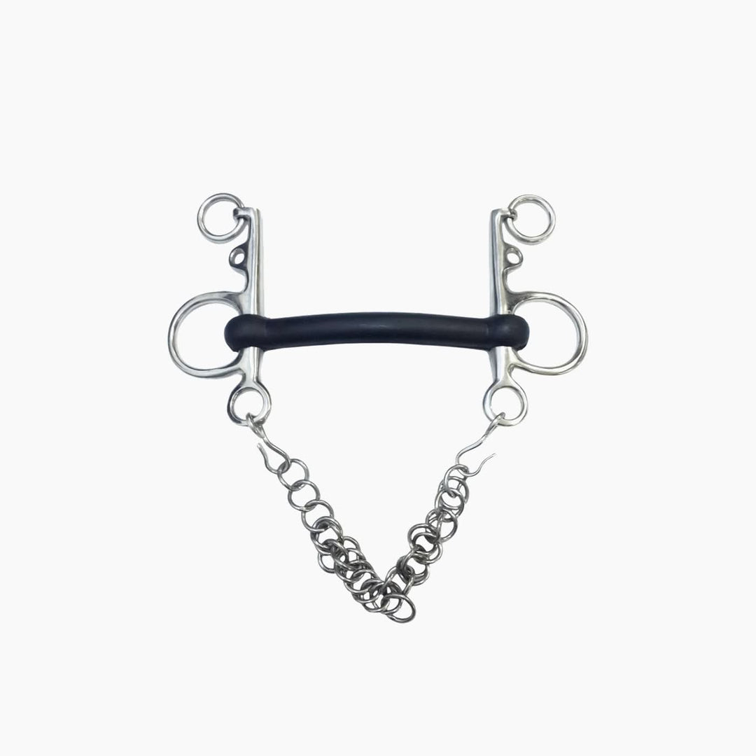 Flat Palate Elastic Pelham Bit