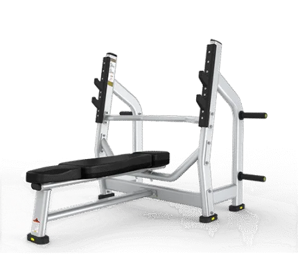 Flat bench press with barbell and weight set AD23