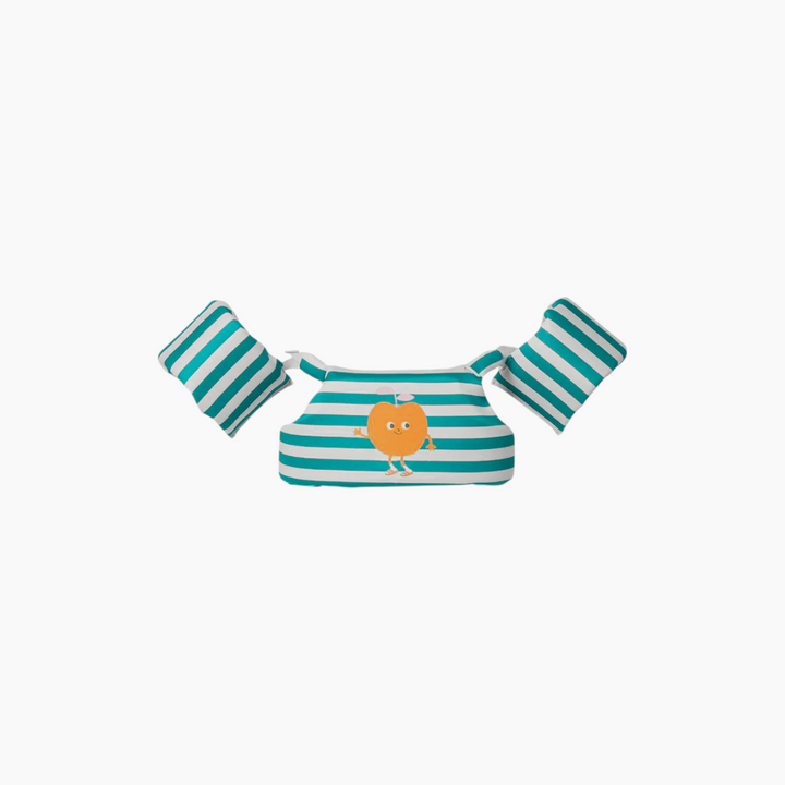 SunnyLife Floatie Jacket 3-6 in Poppy the Peach Green Stripe