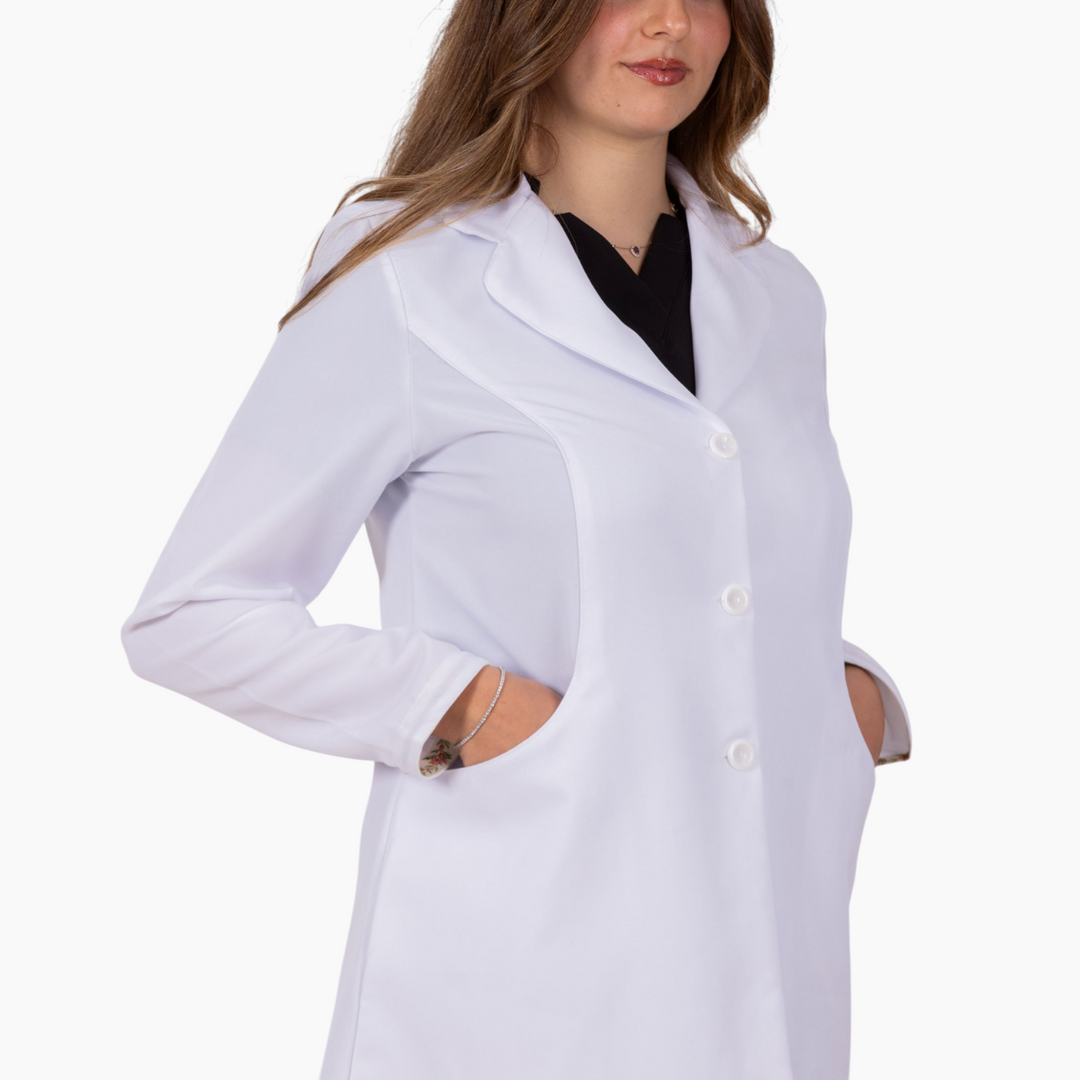 S7 Medical Floracoat feminine overcoat in white