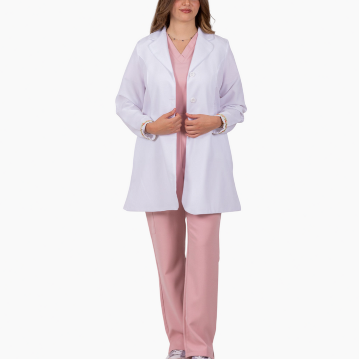 S7 Medical Floracoat feminine overcoat in white