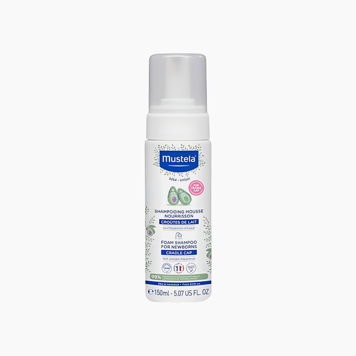 Mustela foam shampoo for newborns, fragrance-free