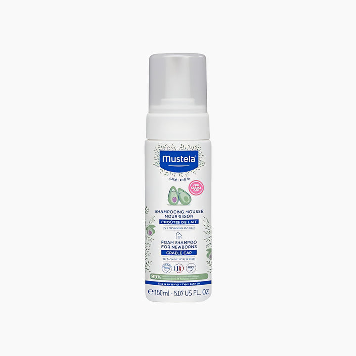 Mustela foam shampoo for newborns, fragrance-free
