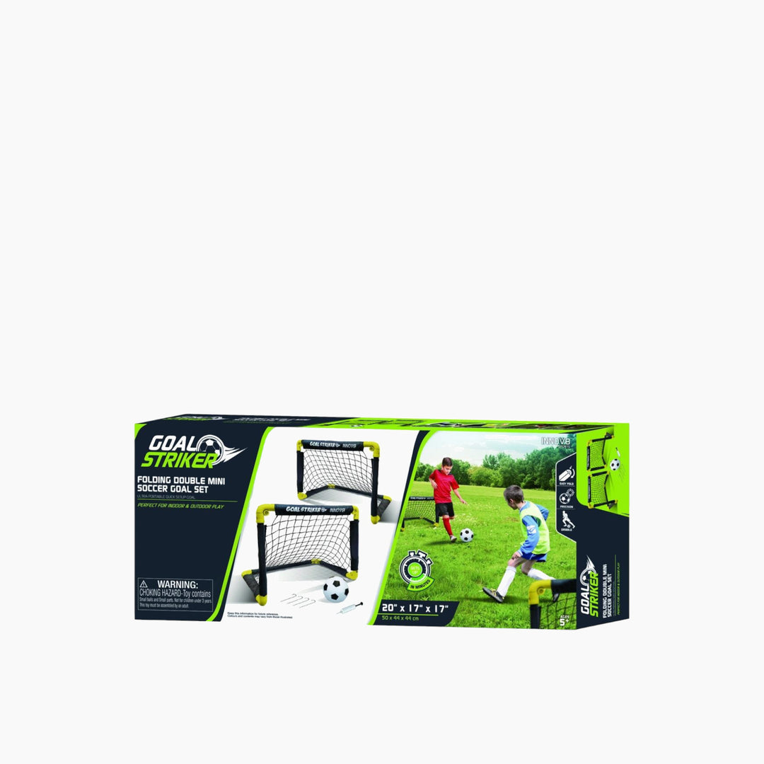 Innov8 Folding Double Mini Soccer Goal Set - HUNA