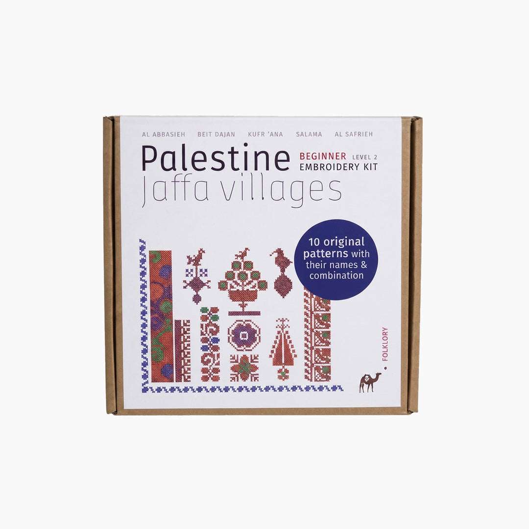 Folkglory Jaffa Villages Beginner Tatreez Embroidery Kit - HUNA