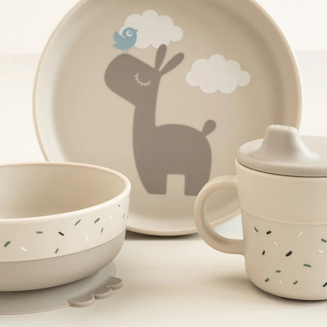 Done By Deer 3pc dinner set in Lalee Sand