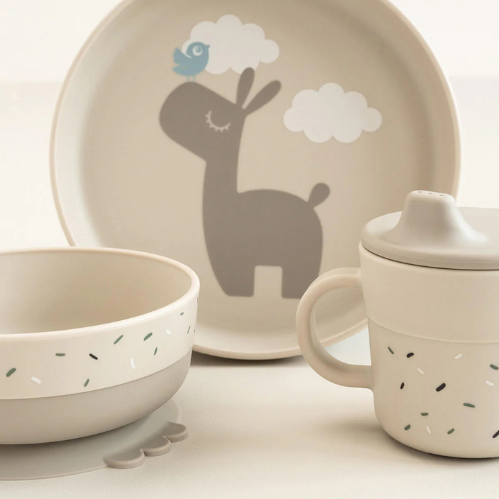 Done By Deer 3pc dinner set in Lalee Sand