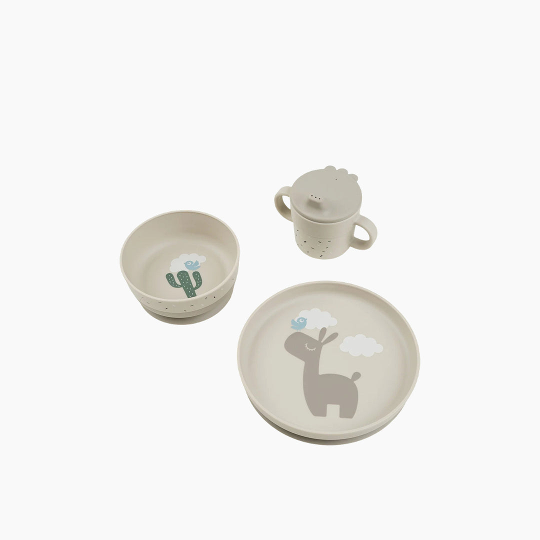 Done By Deer 3pc dinner set in Lalee Sand