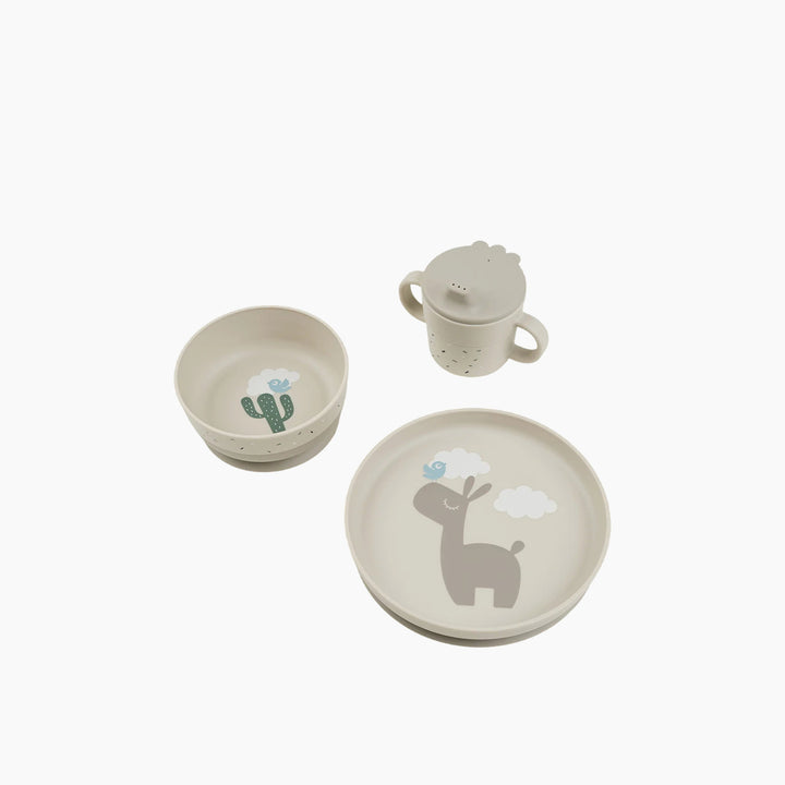 Done By Deer 3pc dinner set in Lalee Sand
