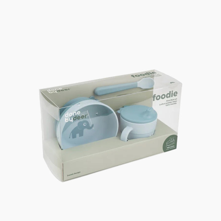 Done By Deer Foodie First Meal Set in Happy Clouds Green