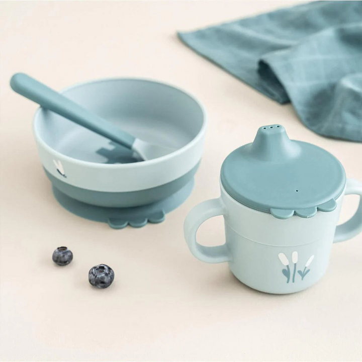 Done By Deer Foodie First Meal Set in Elphee Blue