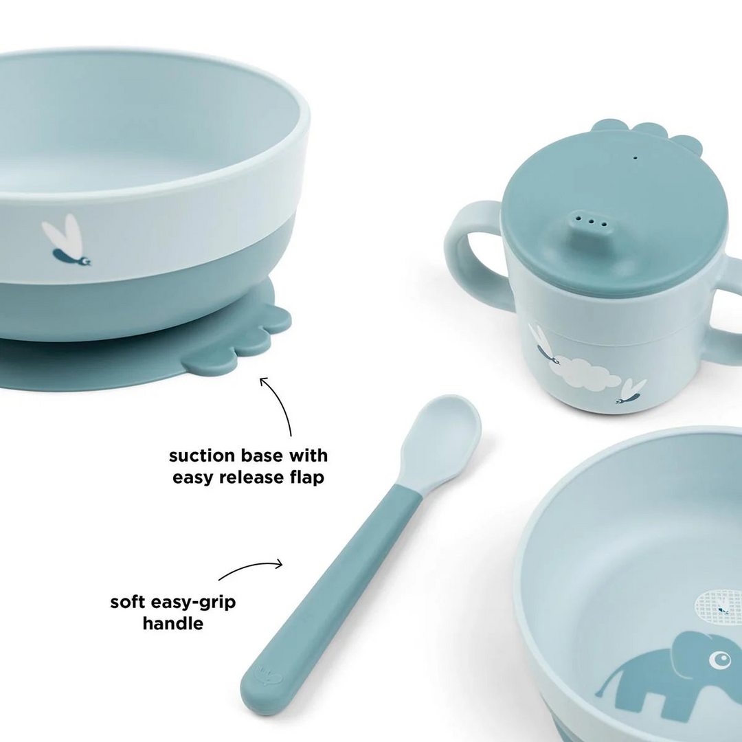 Done By Deer Foodie First Meal Set in Elphee Blue