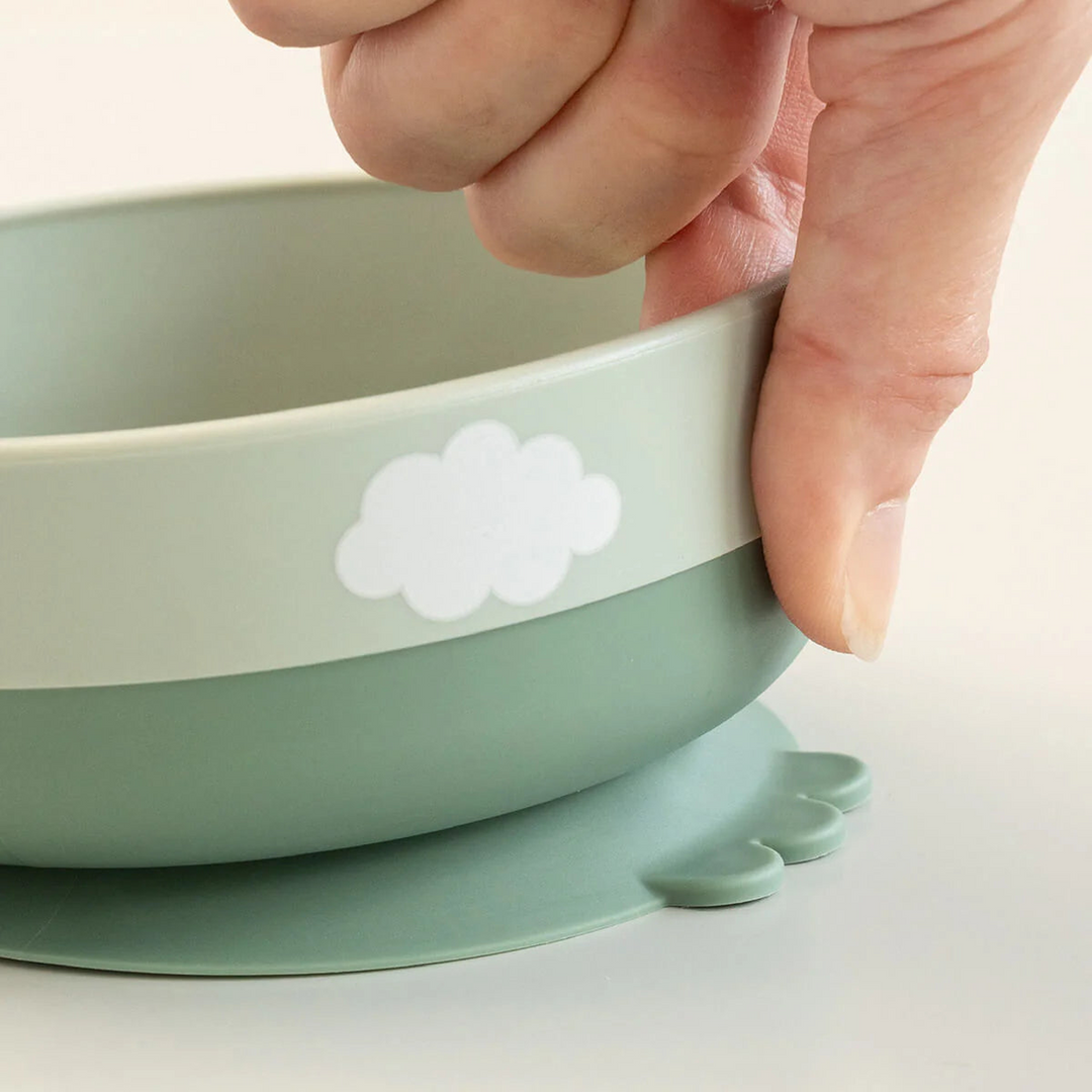 Done By Deer Foodie First Meal Set in Happy Clouds Green