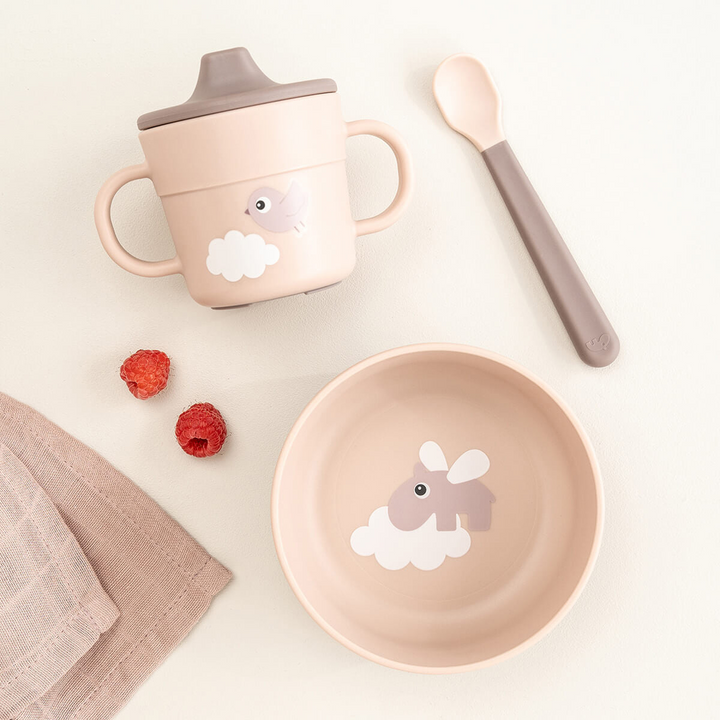 Done By Deer Foodie First Meal Set in Happy Clouds Green