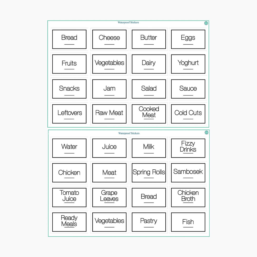 Tob3a Fridge Labels