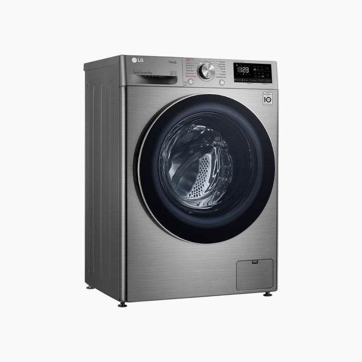 LG Front Load Washer 8KG AI Direct Drive Motor Steam Silver