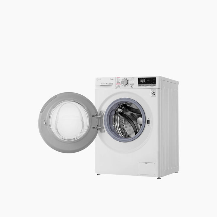 LG Front Load Washer 8KG AI Direct Drive Motor Steam White
