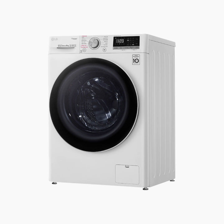 LG Front Load Washer 8KG AI Direct Drive Motor Steam White