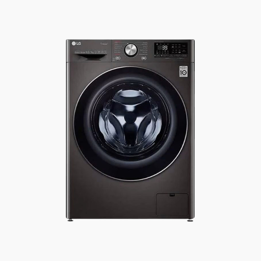 LG Front Load Washer &amp; Dryer 10.5/7KG AI DD TurboWash360 Black Steel