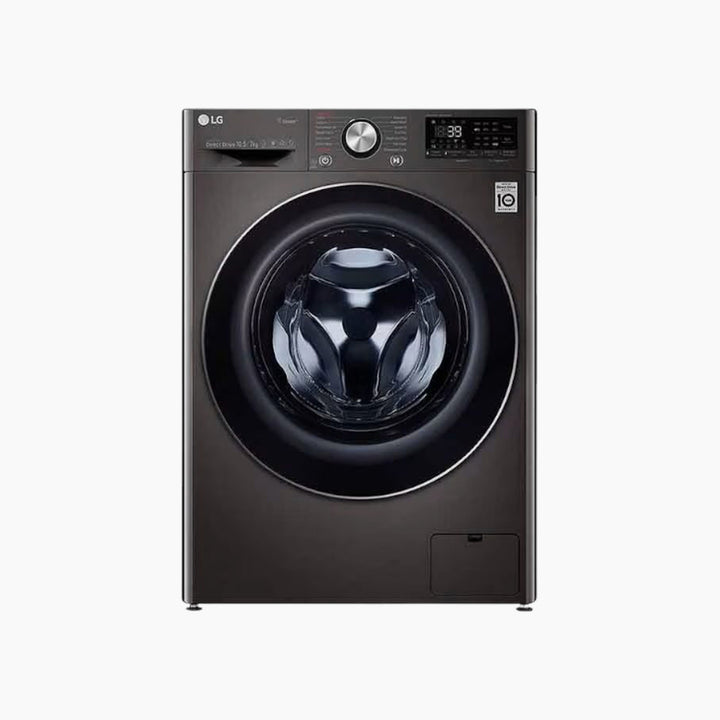 LG Front Load Washer &amp; Dryer 10.5/7KG AI DD TurboWash360 Black Steel