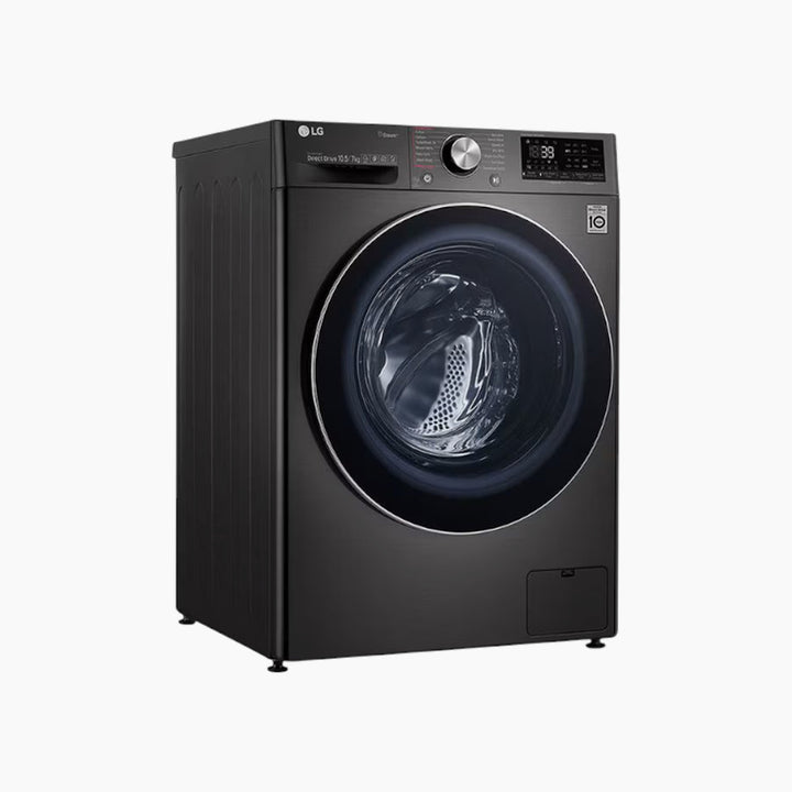 LG Front Load Washer &amp; Dryer 10.5/7KG AI DD TurboWash360 Black Steel