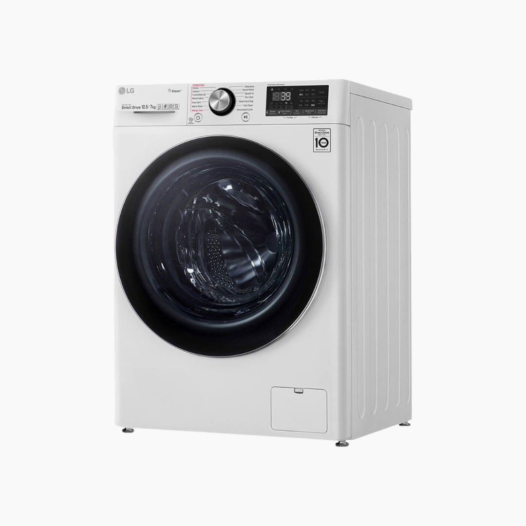 LG Front Load Washer &amp; Dryer 10.5/7KG AI DD TurboWash360 White