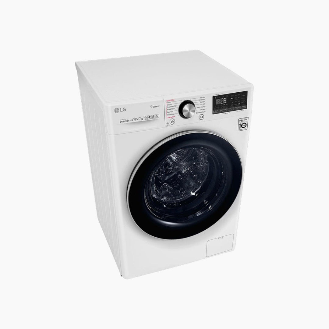 LG Front Load Washer &amp; Dryer 10.5/7KG AI DD TurboWash360 White