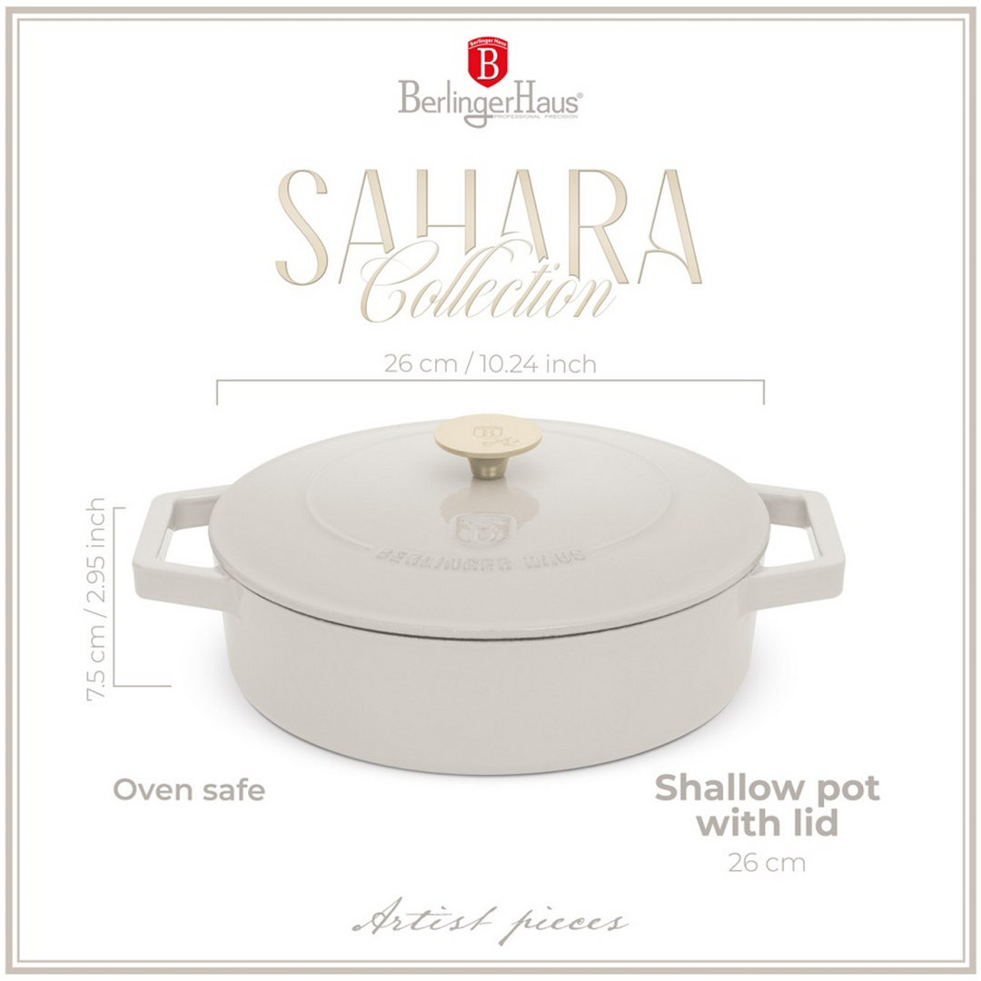 Berlinger Haus Frying Pan with Two Handles and Lid, 26 cm