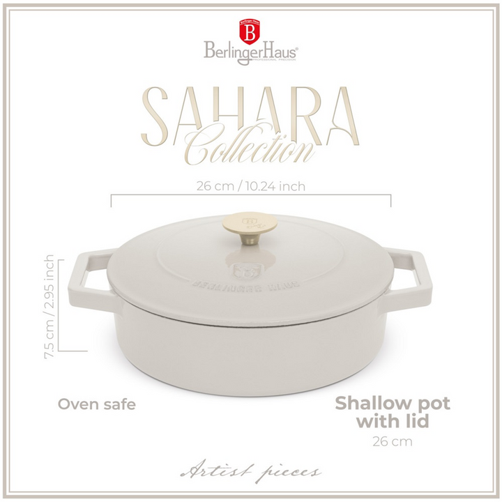Berlinger Haus Frying Pan with Two Handles and Lid, 26 cm