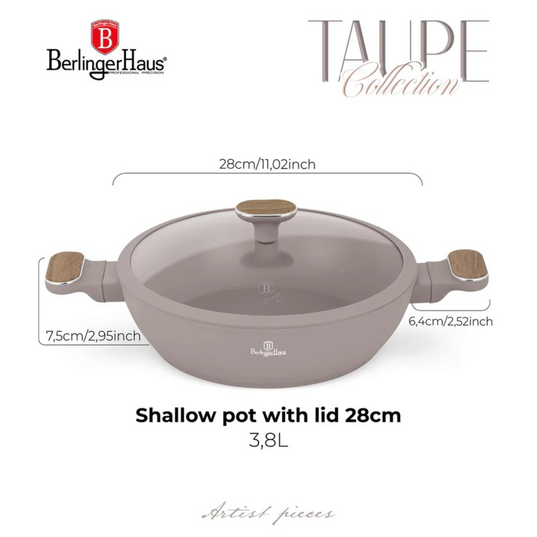 Berlinger Haus Frying Pan with Two Handles and Lid, 28 cm