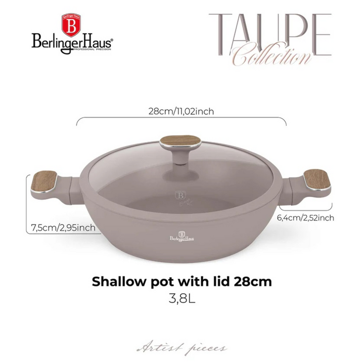 Berlinger Haus Frying Pan with Two Handles and Lid, 28 cm