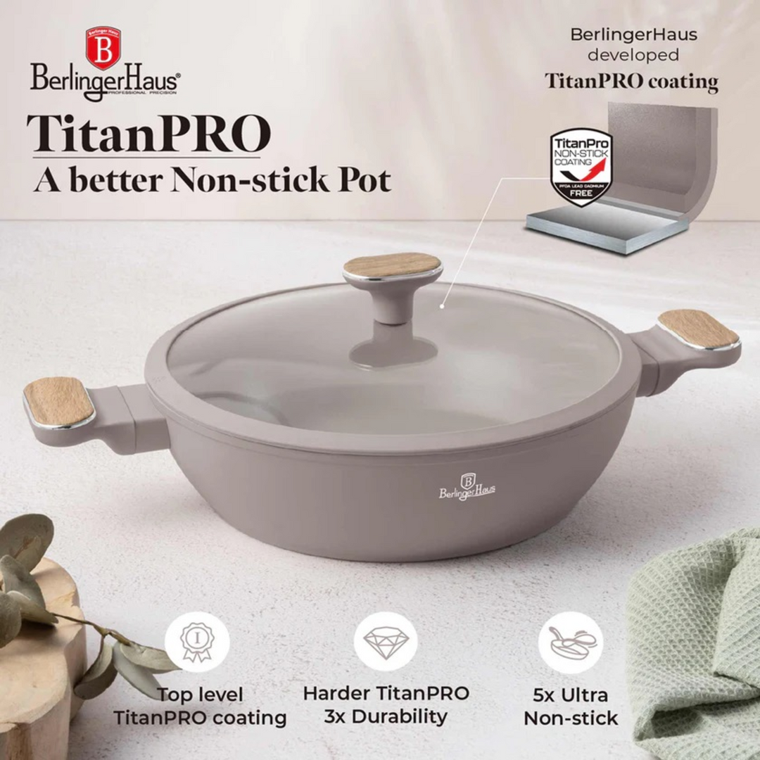 Berlinger Haus Frying Pan with Two Handles and Lid, 28 cm