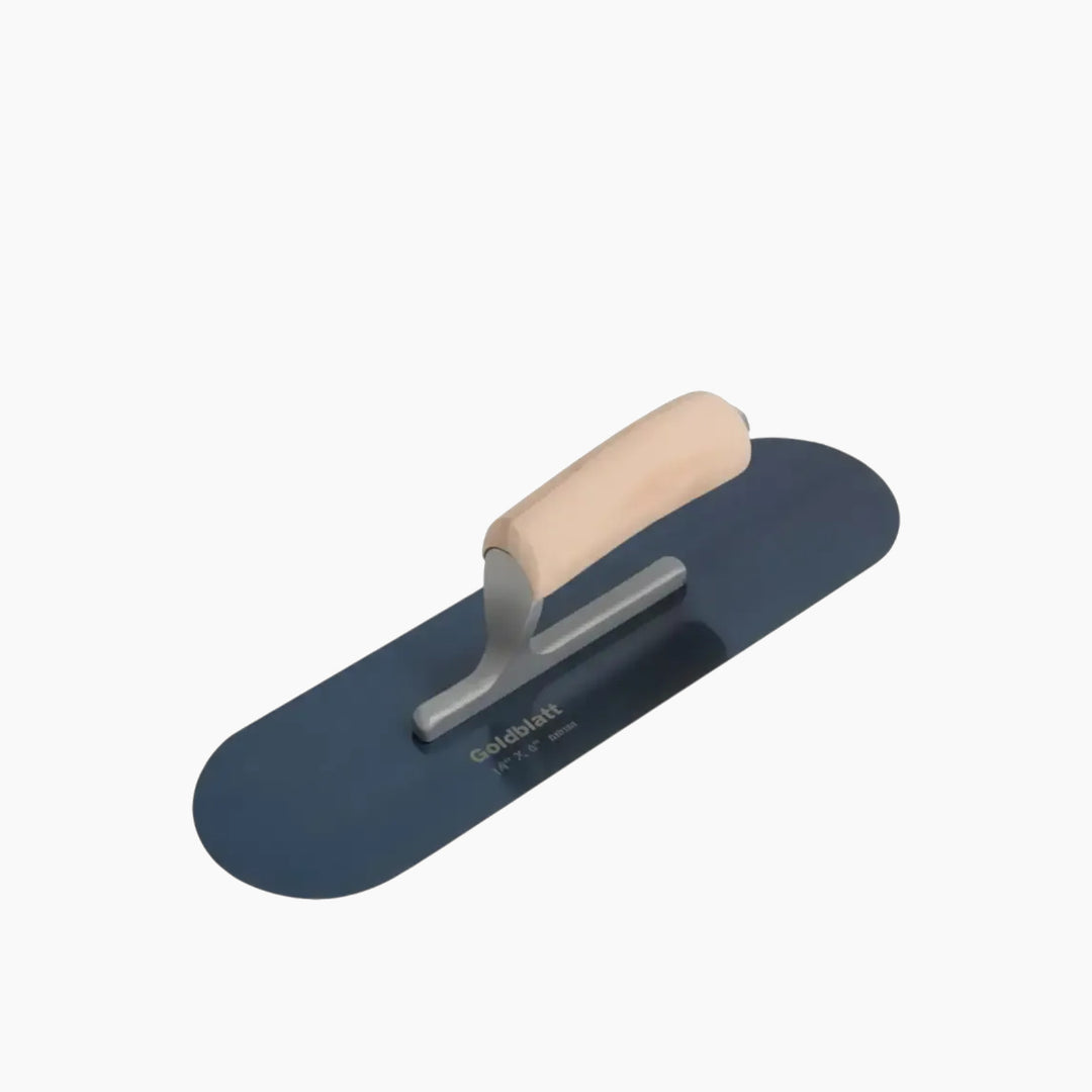Goldblatt Blue Steel Pool Trowel Wood Handle 14in. x 4in