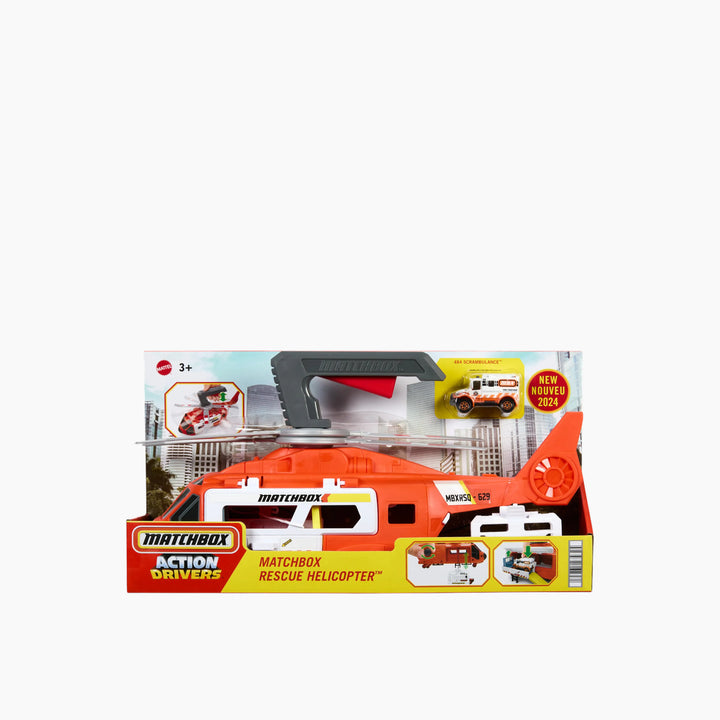 Gb Matchbox Emergency Helicopter Vehicle And Play Set