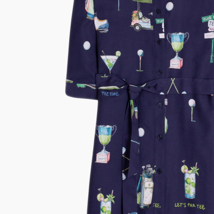 Vilagallo Golf Print Shirt Dress