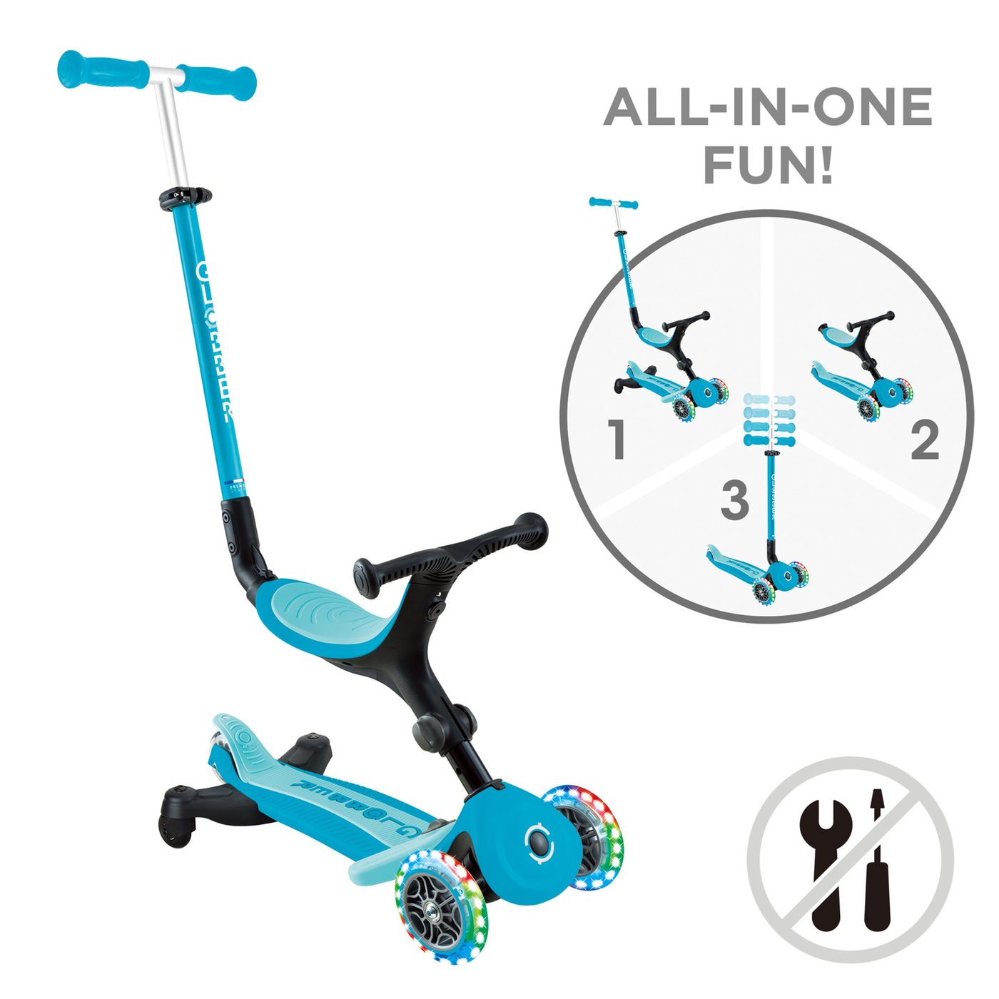 Globber Go Up Active Lights Scooter Globber Go Up Active Lights Scooter