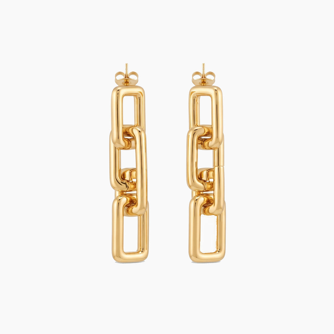 Gold Link Earrings