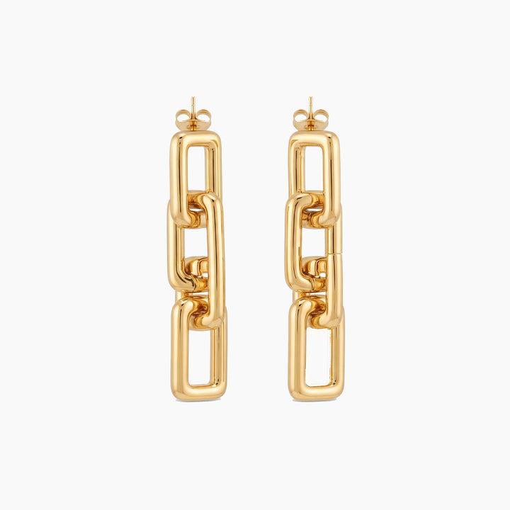 Gold Link Earrings