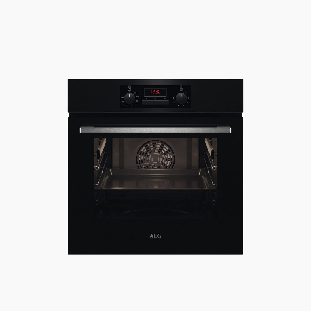 AEG Built-in Oven Black Glass 65L