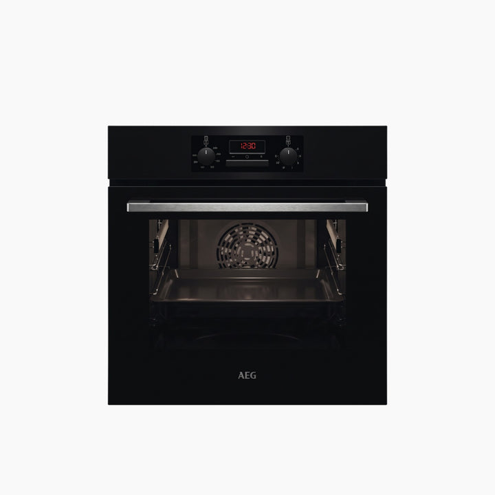 AEG Built-in Oven Black Glass 65L