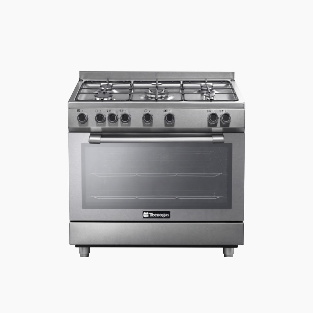 Tecnogas 90cm Gas Cooker 5 Burners Stainless Steel