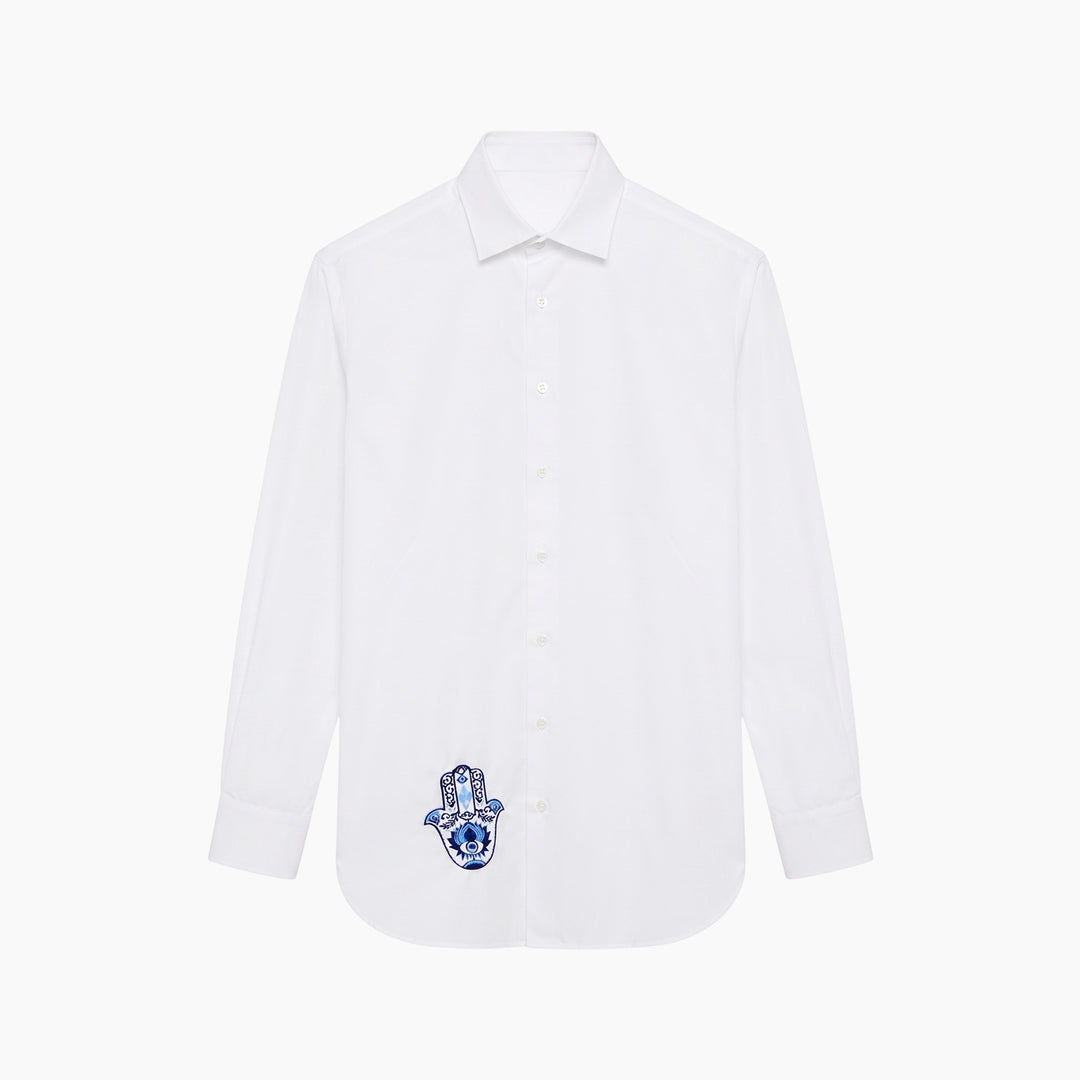 StitcheZ Feathers &amp; Florals White Shirt