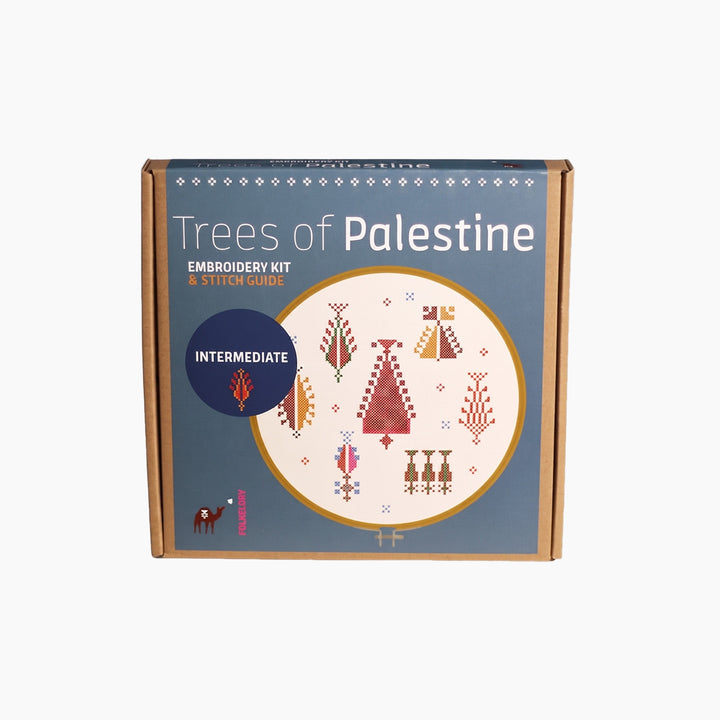 Folkglory Trees of Palestine Embroidery Kit - HUNA