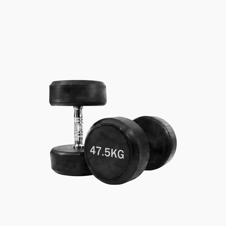 Round Rubber Dumbbells 42.5 kg – 50 kg